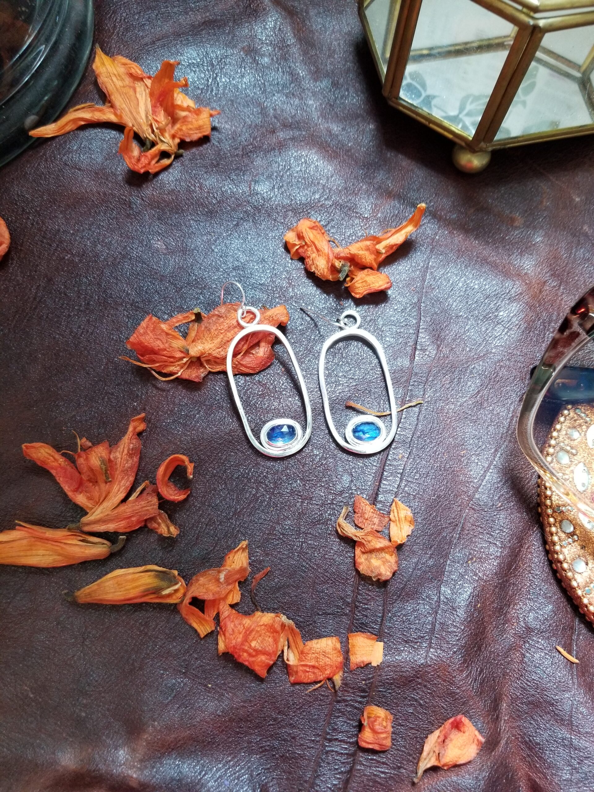Kyanite and Sterling Silver Earrings