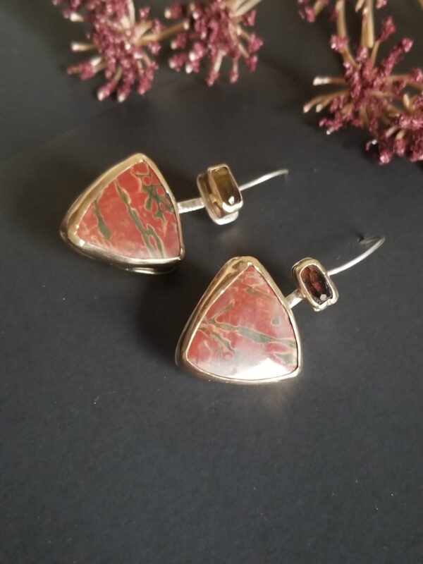 Tourmaline and Jasper Earings