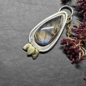 Labradorite Lotus Necklace