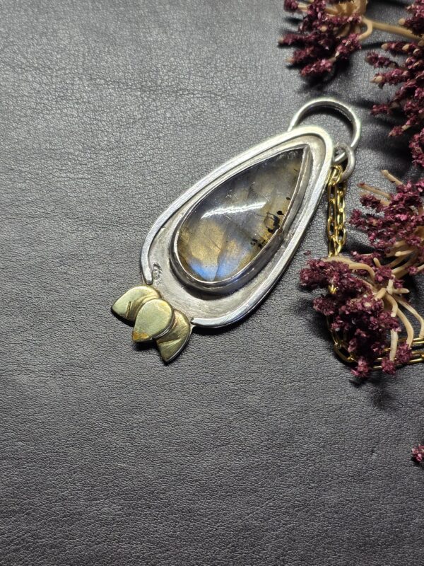 Labradorite Lotus Necklace
